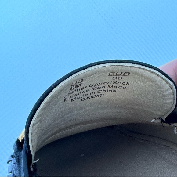 Sam Edelman Black Loafers with Gold Accent - Picture 8 of 8